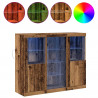 Komoda LED Ze LED Lights Stare drewno 123 x 37 x 100 cm