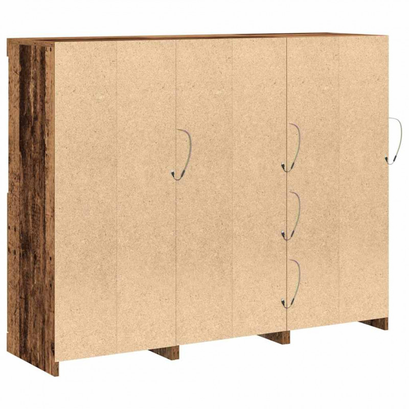 Komoda LED Ze LED Lights Stare drewno 123 x 37 x 100 cm