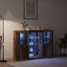 Komoda LED Ze LED Lights Stare drewno 142,5 x 37 x 100 cm