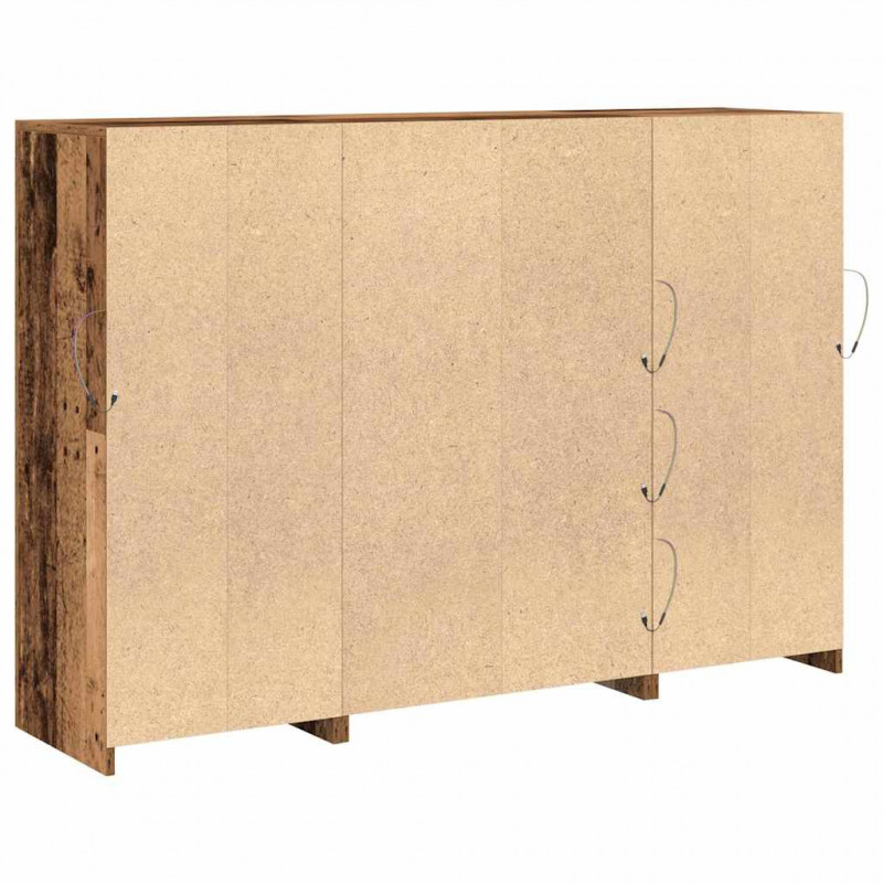 Komoda LED Ze LED Lights Stare drewno 142,5 x 37 x 100 cm