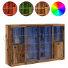 Komoda LED Ze LED Lights Stare drewno 163 x 37 x 100 cm