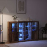 Komoda LED Ze LED Lights Stare drewno 163 x 37 x 100 cm