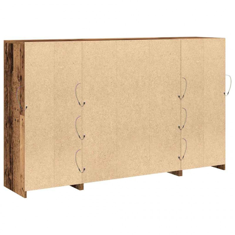 Komoda LED Ze LED Lights Stare drewno 163 x 37 x 100 cm