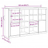 Komoda LED Ze LED Lights Stare drewno 163 x 37 x 100 cm