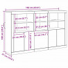 Komoda LED Ze LED Lights Stare drewno 162 x 37 x 100 cm