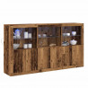 Komoda LED Ze LED Lights Stare drewno 181,5 x 37 x 100 cm