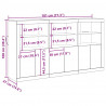 Komoda LED Ze LED Lights Stare drewno 181,5 x 37 x 100 cm