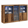 Komoda LED Ze LED Lights Stare drewno 162 x 37 x 100 cm