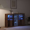 Komoda LED Ze LED Lights Stare drewno 162 x 37 x 100 cm