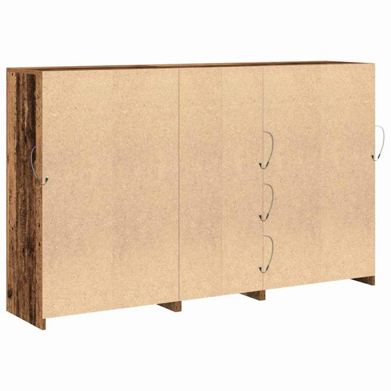 Komoda LED Ze LED Lights Stare drewno 162 x 37 x 100 cm
