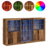 Komoda LED Ze LED Lights Stare drewno 181,5 x 37 x 100 cm