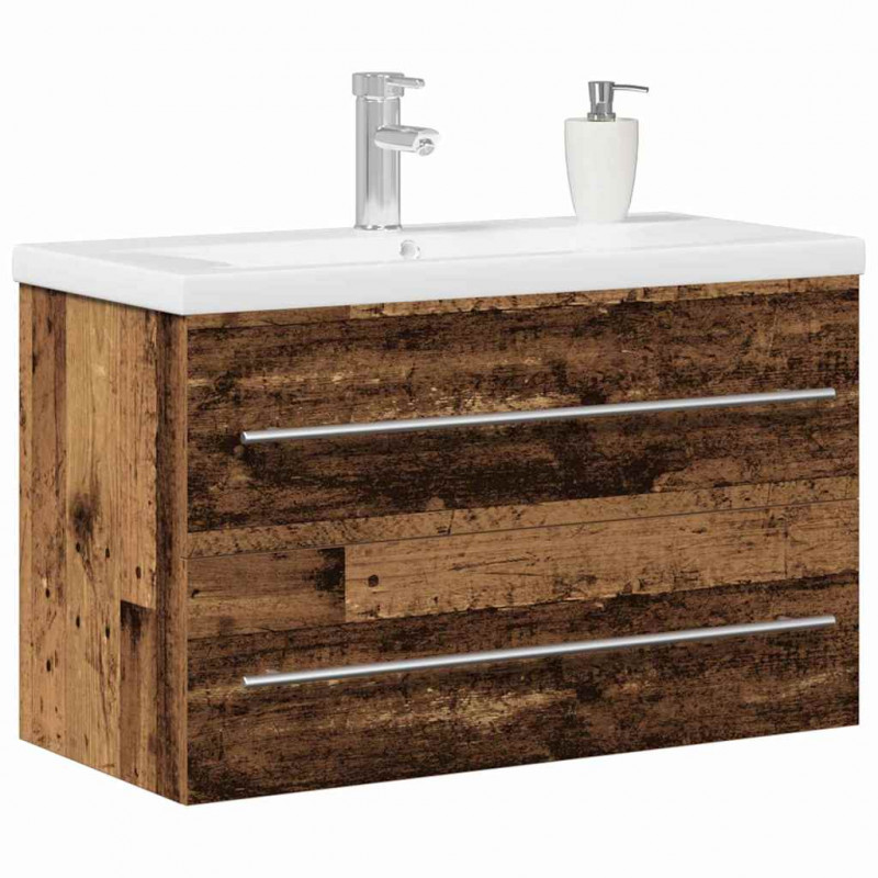 Szafka pod umywalkę z szufladą Stare drewno 80 x 38,5 x 48 cm