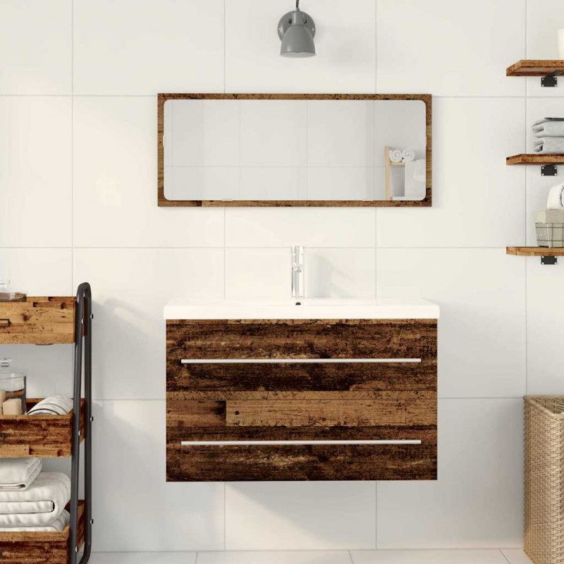Szafka pod umywalkę z szufladą Stare drewno 80 x 38,5 x 48 cm