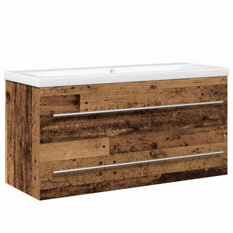 Szafka pod umywalkę 2 pcs Stare drewno 100 x 38,5 x 48 cm