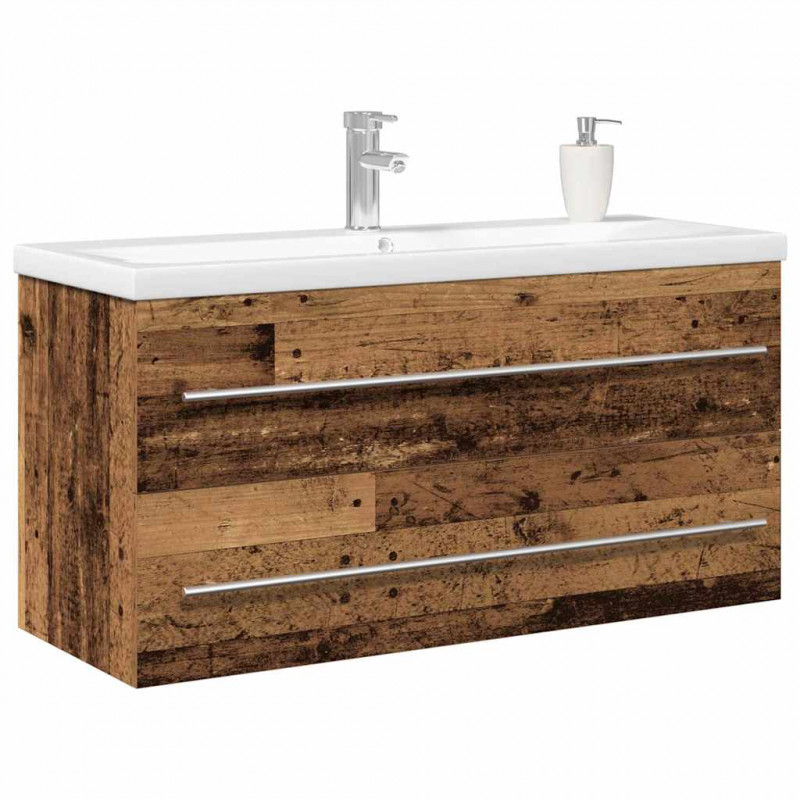 Szafka pod umywalkę 2 pcs Stare drewno 100 x 38,5 x 48 cm