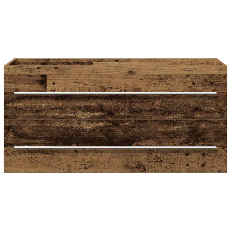 Szafka pod umywalkę 2 pcs Stare drewno 100 x 38,5 x 48 cm