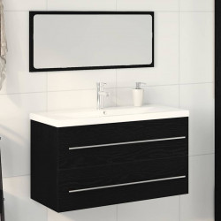Szafka pod umywalkę z szufladą 3 pcs Czarny Dąb