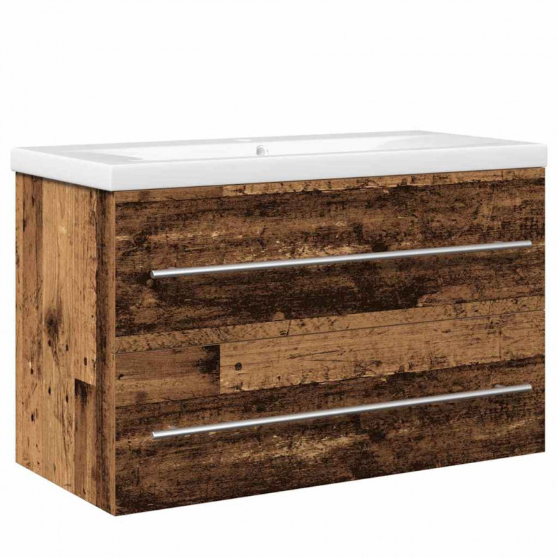 Szafka pod umywalkę 2 pcs Stare drewno 80 x 38,5 x 48 cm