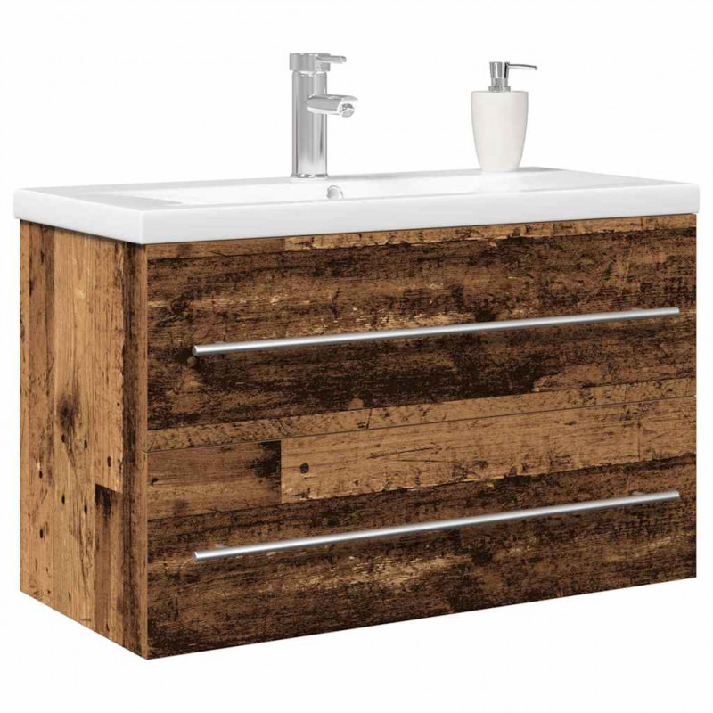 Szafka pod umywalkę 2 pcs Stare drewno 80 x 38,5 x 48 cm