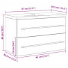 Szafka pod umywalkę 2 pcs Stare drewno 80 x 38,5 x 48 cm