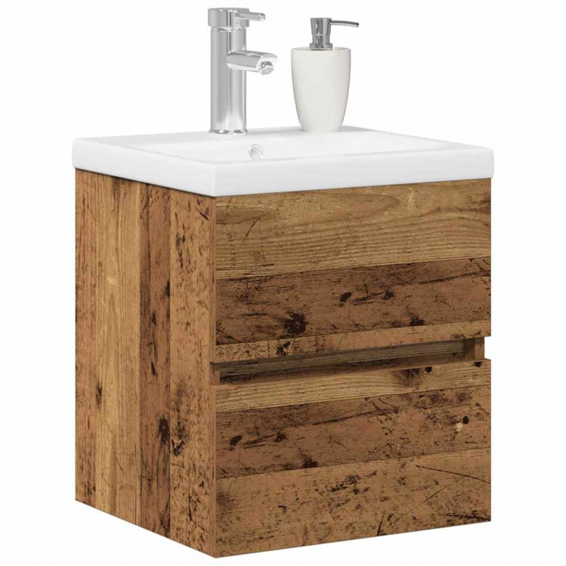 Szafka pod umywalkę z drzwiami Czarny Dąb 80 x 39 x 62 cm