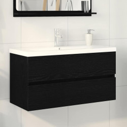 Szafka pod umywalkę z drzwiami Czarny Dąb 80 x 39 x 62 cm