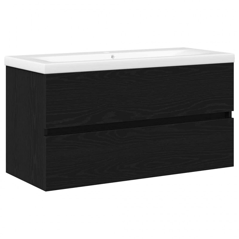 Szafka pod umywalkę z drzwiami Czarny Dąb 80 x 39 x 62 cm