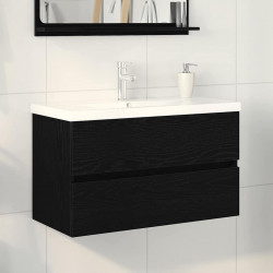 Szafka pod umywalkę z drzwiami Czarny Dąb 80 x 39 x 62 cm