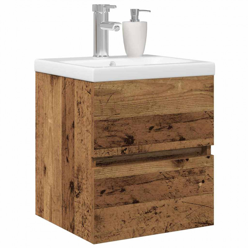 Szafka pod umywalkę z drzwiami Czarny Dąb 80 x 39 x 62 cm