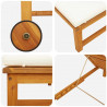 Leżak 2 pcs Brązowy 202 x 53 x 89 cm Lite Drewno Akacji