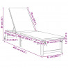 Leżak 2 pcs Brązowy 202 x 53 x 89 cm Lite Drewno Akacji