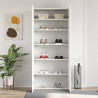 Szafka na buty Biały 80 x 35.5 x 180 cm Materiał drewnopochodny