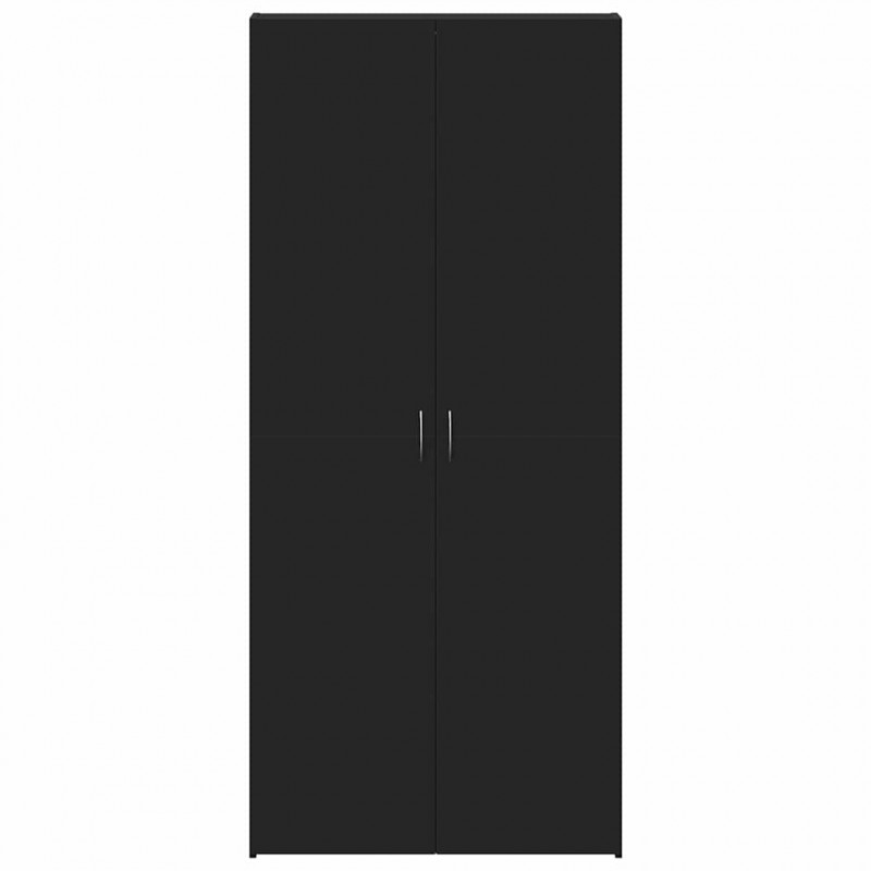 Szafka na buty z półką z drzwiami Czarny 80 x 35.5 x 180 cm