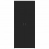 Szafka na buty z półką z drzwiami Czarny 80 x 35.5 x 180 cm