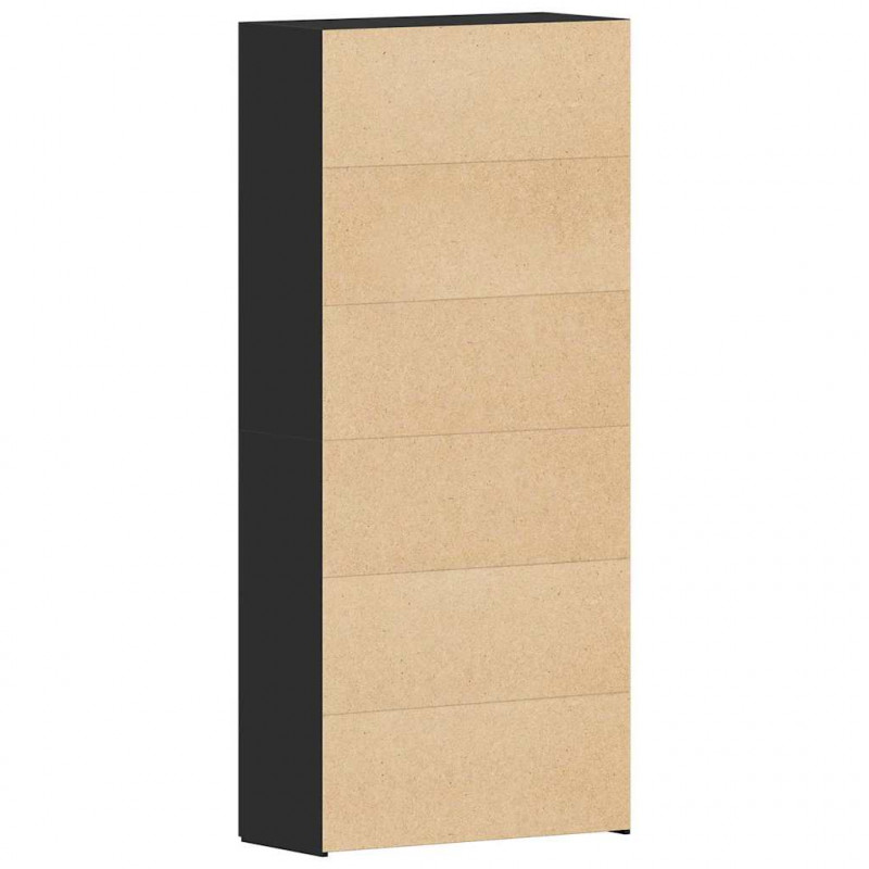 Szafka na buty z półką z drzwiami Czarny 80 x 35.5 x 180 cm