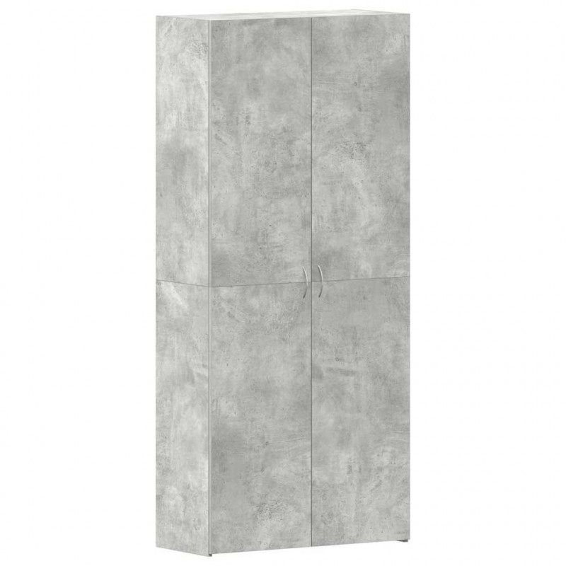 Szafka na buty Szary 80 x 35.5 x 180 cm Materiał drewnopochodny