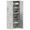 Szafka na buty Szary 80 x 35.5 x 180 cm Materiał drewnopochodny