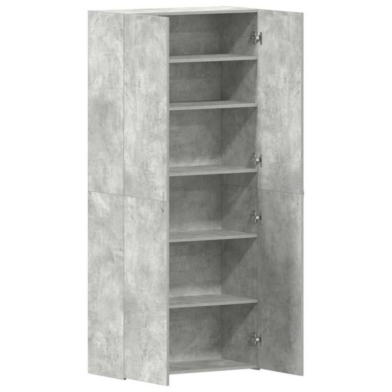 Szafka na buty Szary 80 x 35.5 x 180 cm Materiał drewnopochodny
