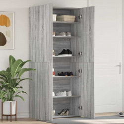 Szafka na buty Szary 80 x 35.5 x 180 cm Materiał drewnopochodny
