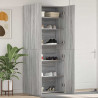 Szafka na buty Szary 80 x 35.5 x 180 cm Materiał drewnopochodny