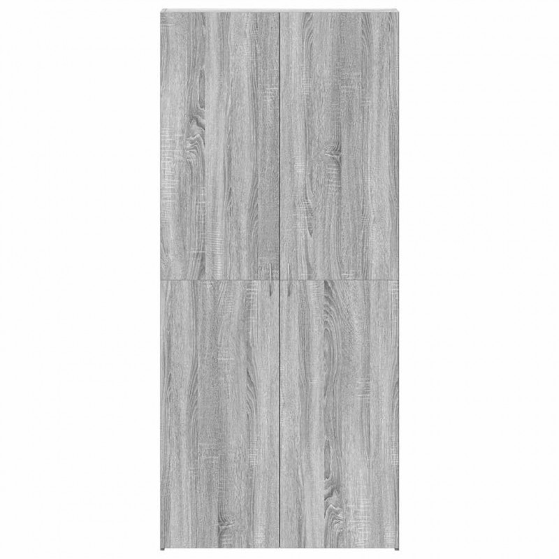 Szafka na buty Szary 80 x 35.5 x 180 cm Materiał drewnopochodny