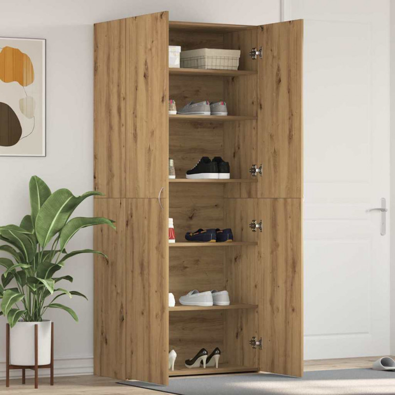 Szafka na buty z półką z drzwiami Brązowy 80 x 35.5 x 180 cm