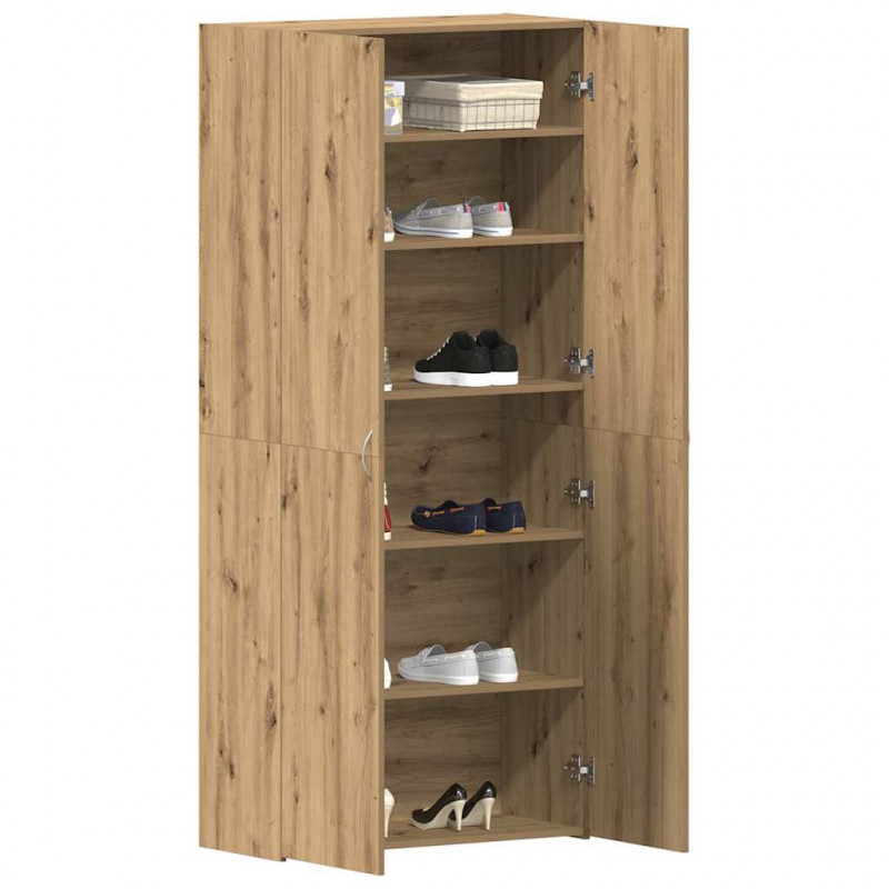 Szafka na buty z półką z drzwiami Brązowy 80 x 35.5 x 180 cm