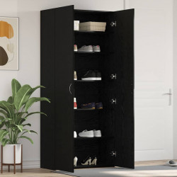 Szafka na buty z półką z drzwiami Czarny 80 x 35.5 x 180 cm