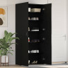 Szafka na buty z półką z drzwiami Czarny 80 x 35.5 x 180 cm