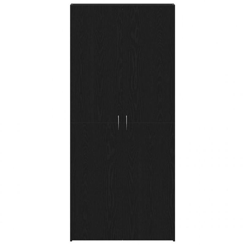 Szafka na buty z półką z drzwiami Czarny 80 x 35.5 x 180 cm