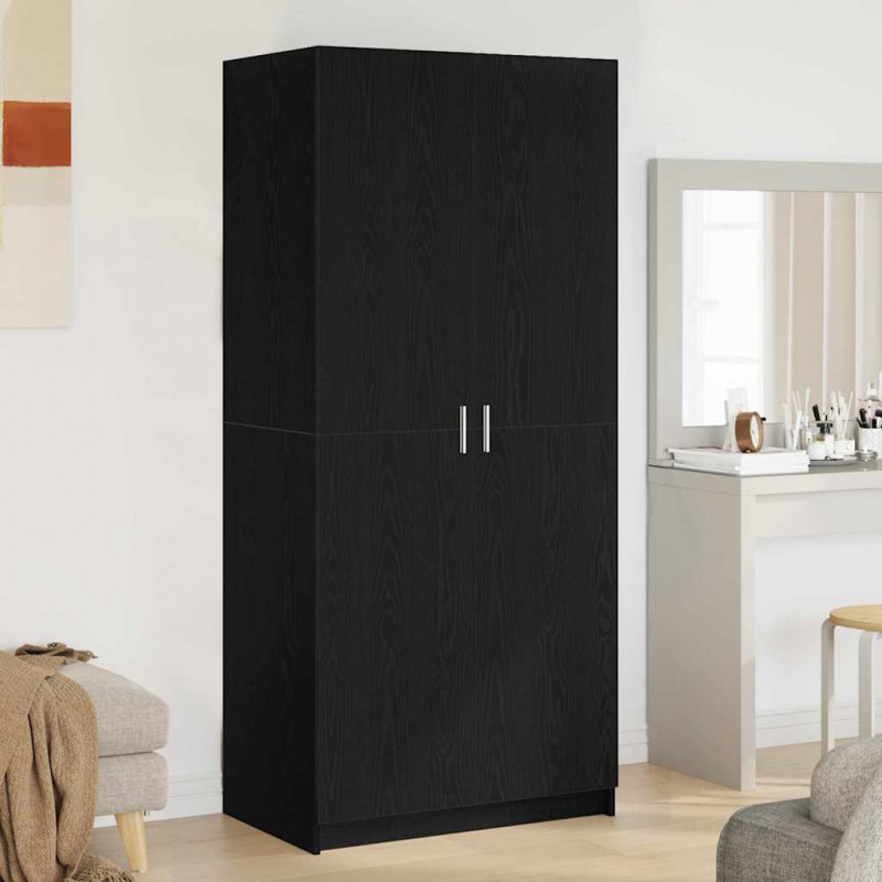 Garderoba Czarny Dąb 80 x 50,5 x 180 cm Materiał drewnopochodny
