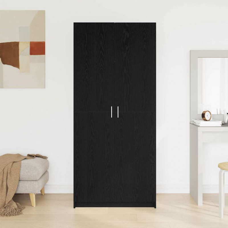 Garderoba Czarny Dąb 80 x 50,5 x 180 cm Materiał drewnopochodny