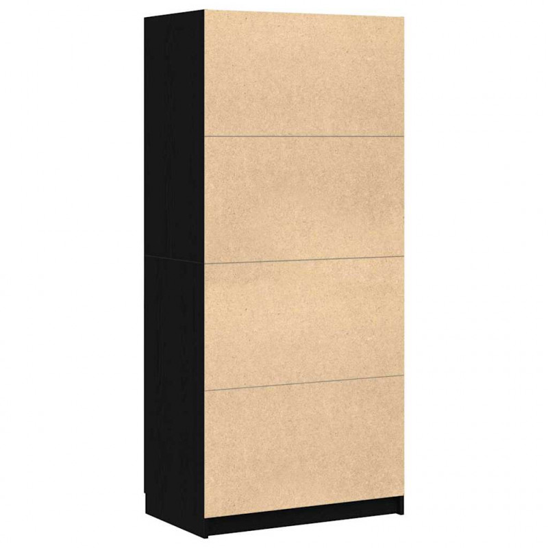 Garderoba Czarny Dąb 80 x 50,5 x 180 cm Materiał drewnopochodny