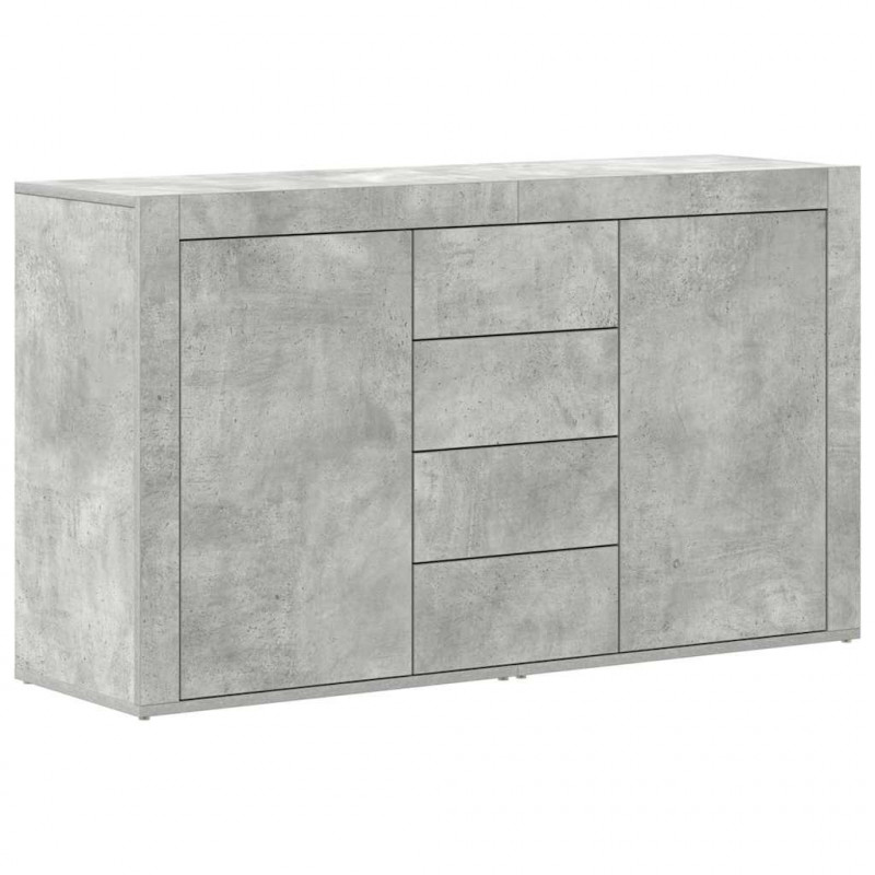 Bufet Betonowy szary 120 x 36 x 69 cm Materiał drewnopochodny